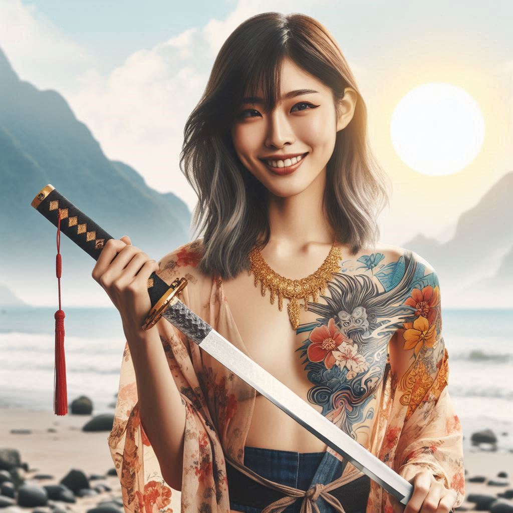 妹子．武士刀
