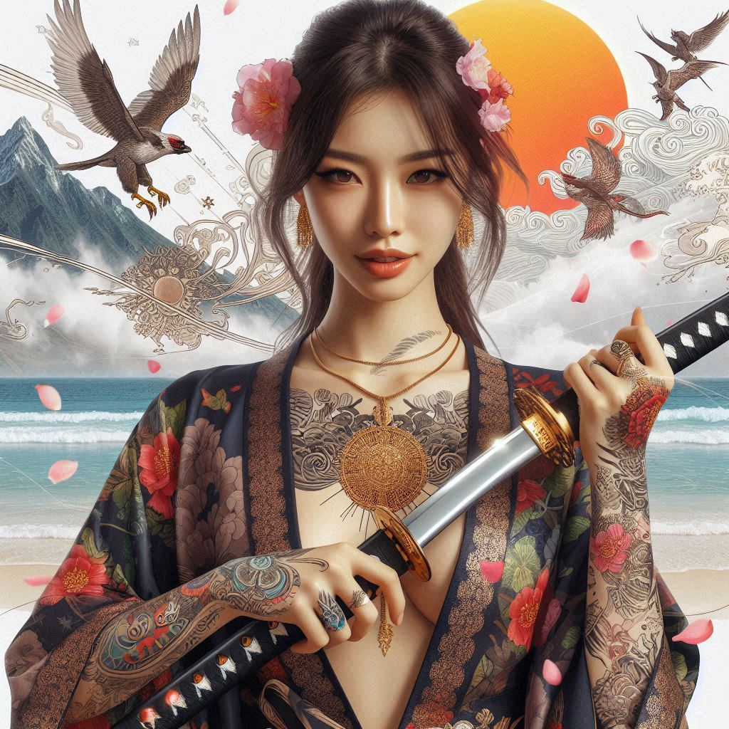 妹子．武士刀