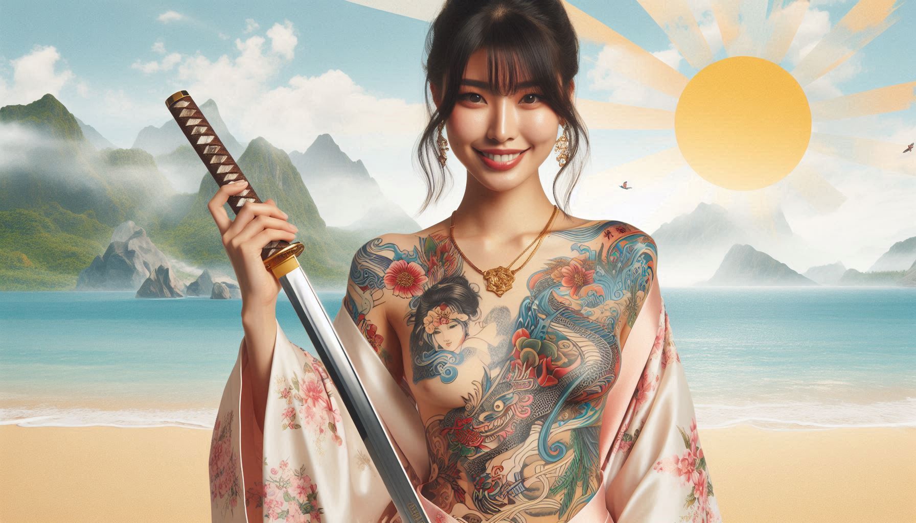 妹子．武士刀