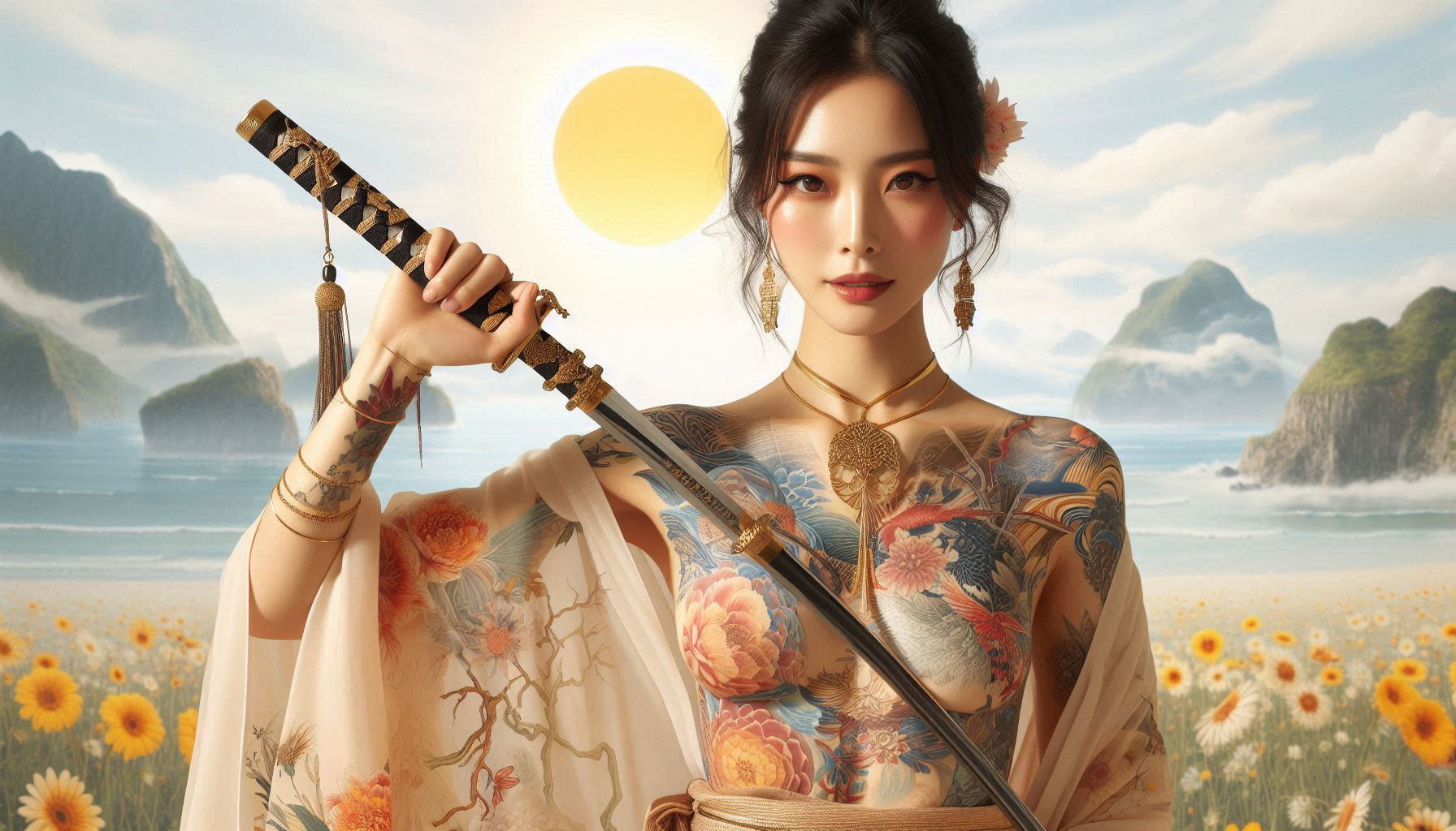 妹子．武士刀