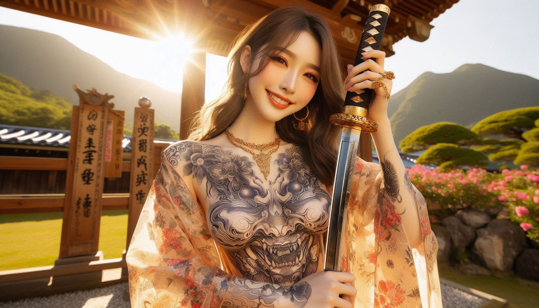 妹子．武士刀
