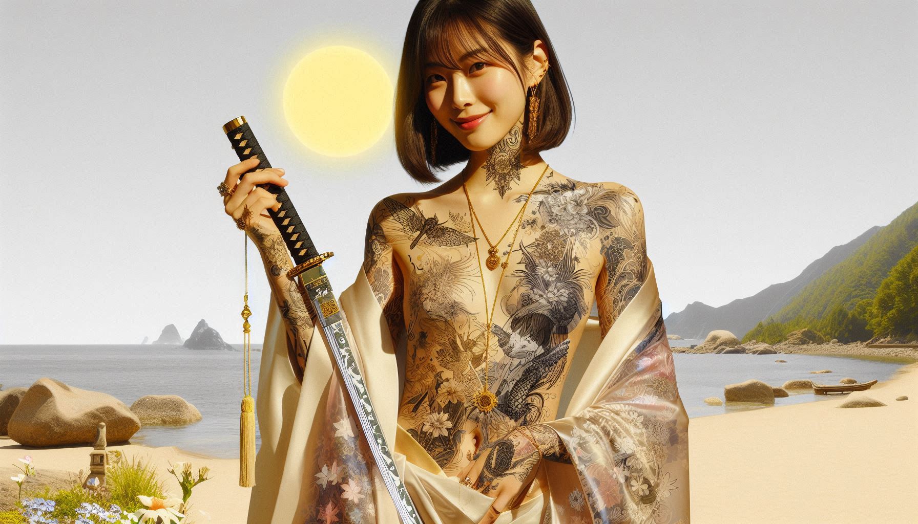 妹子．武士刀