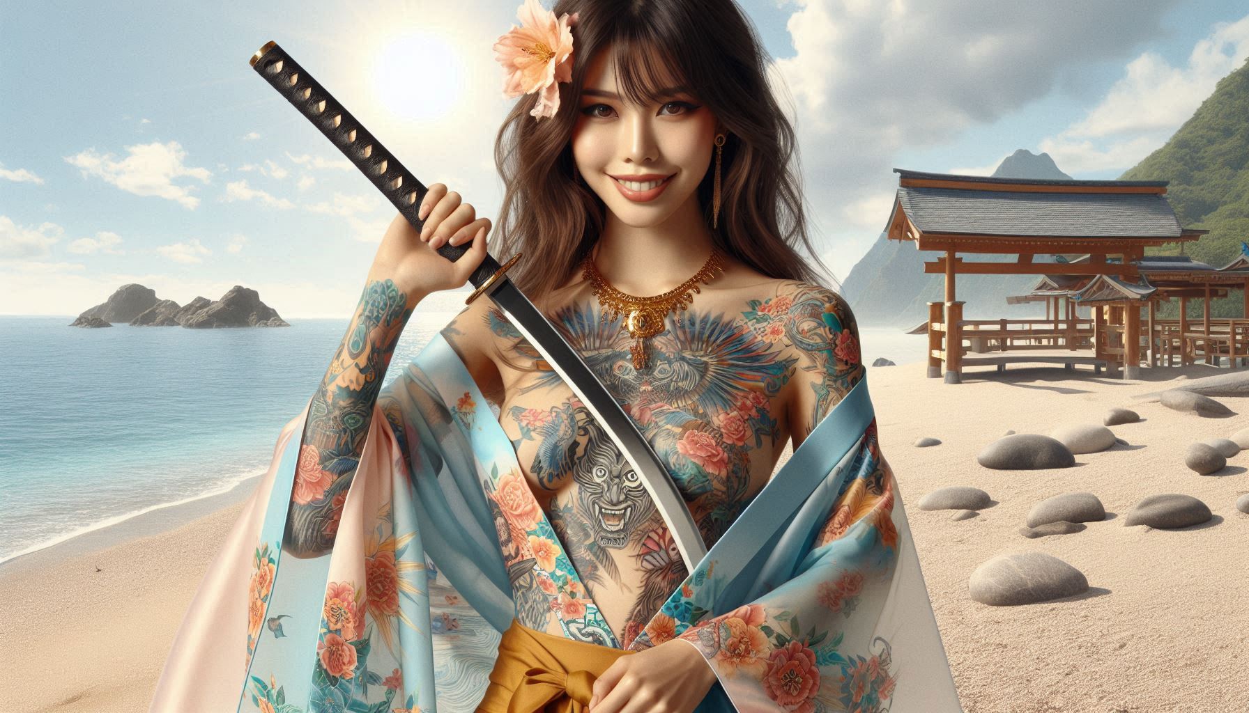 妹子．武士刀