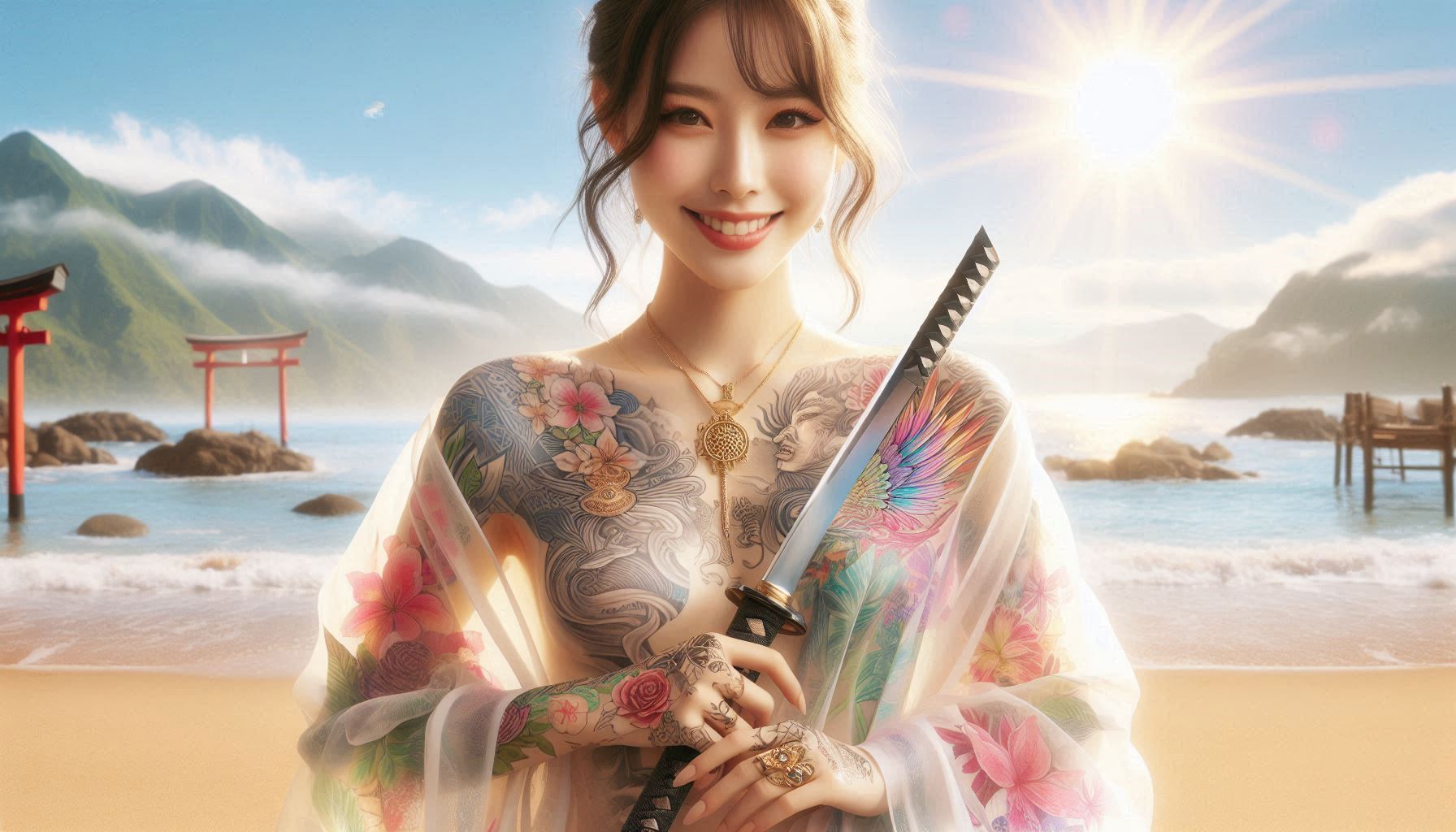 妹子．武士刀