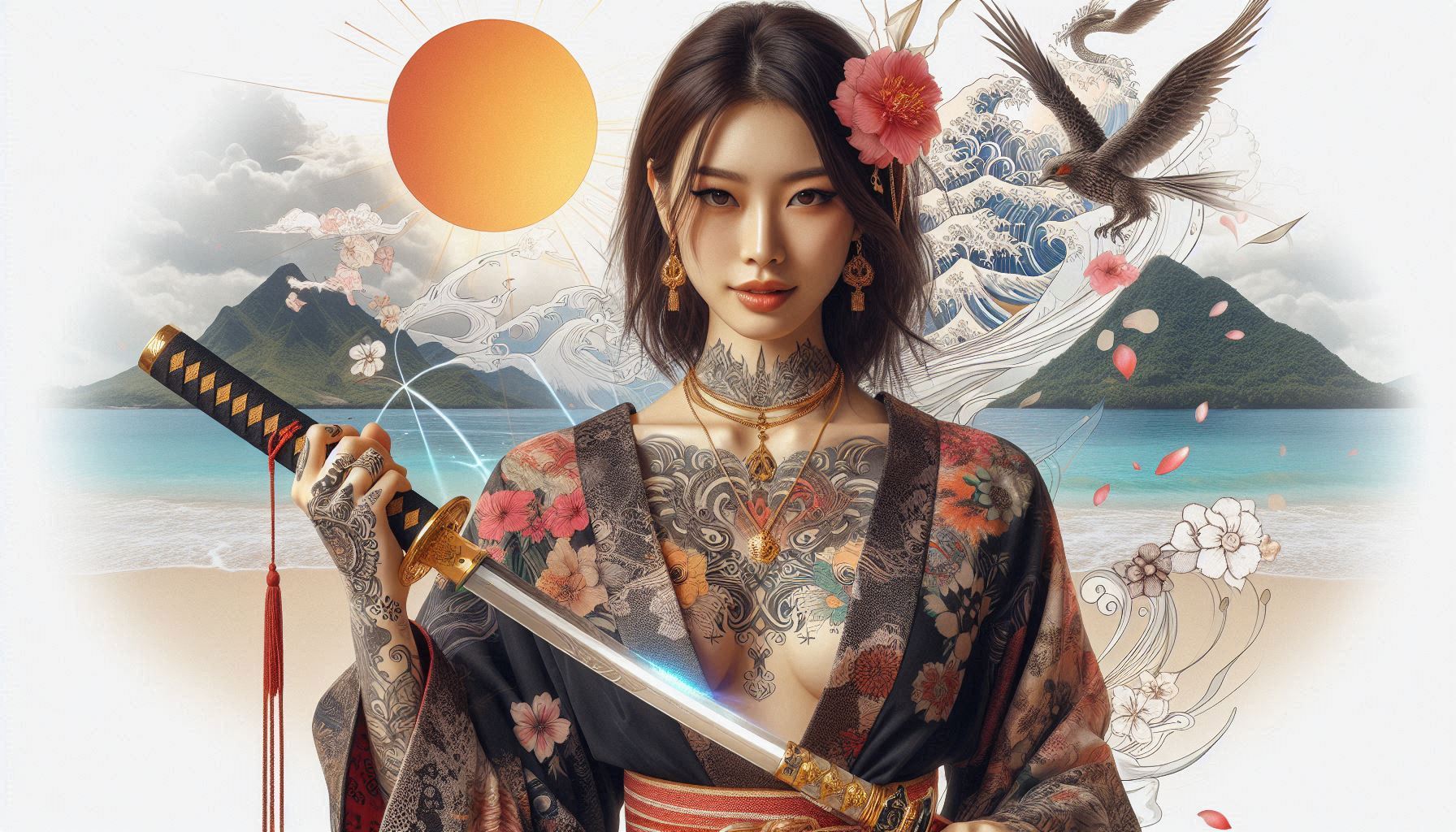 妹子．武士刀