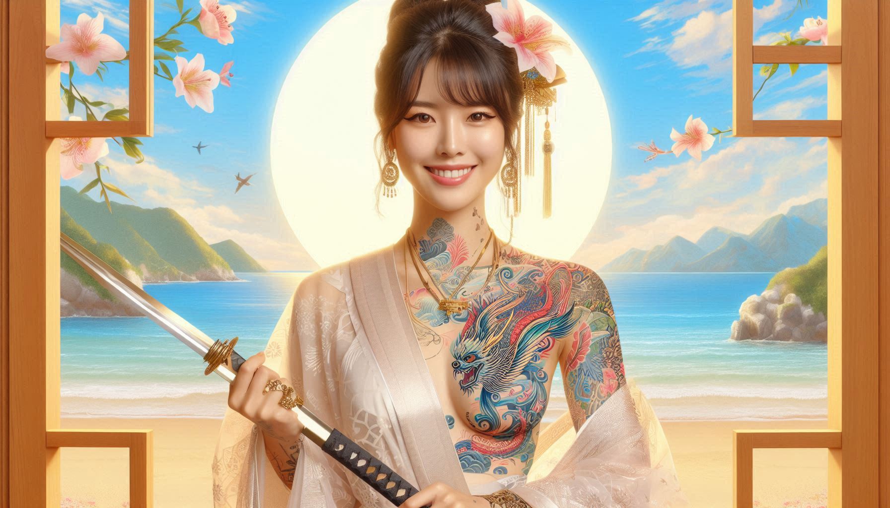 妹子．武士刀