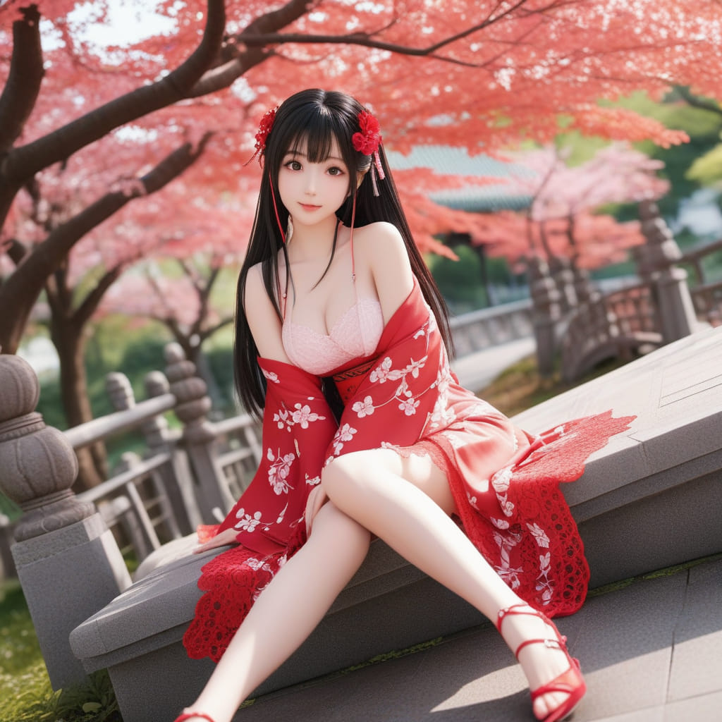 妹子出來散散心