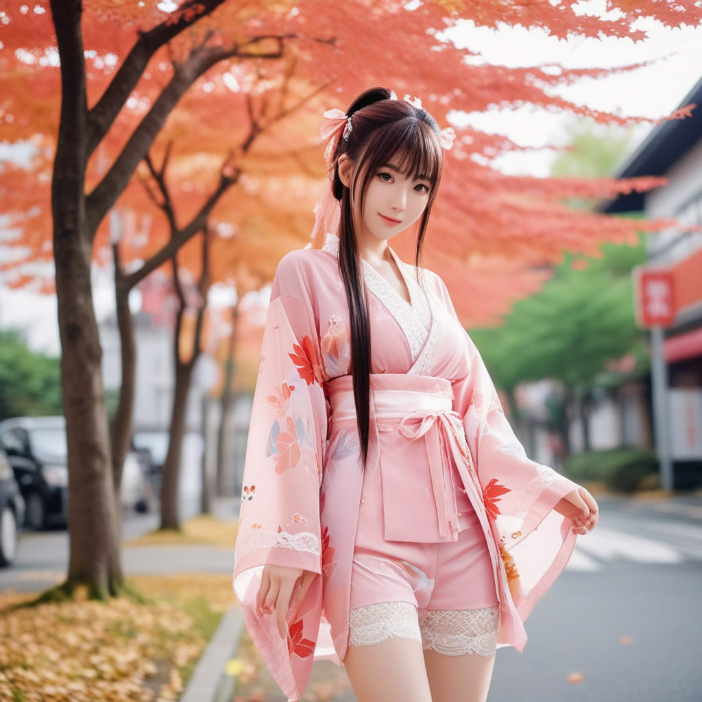 妹子出來散散心