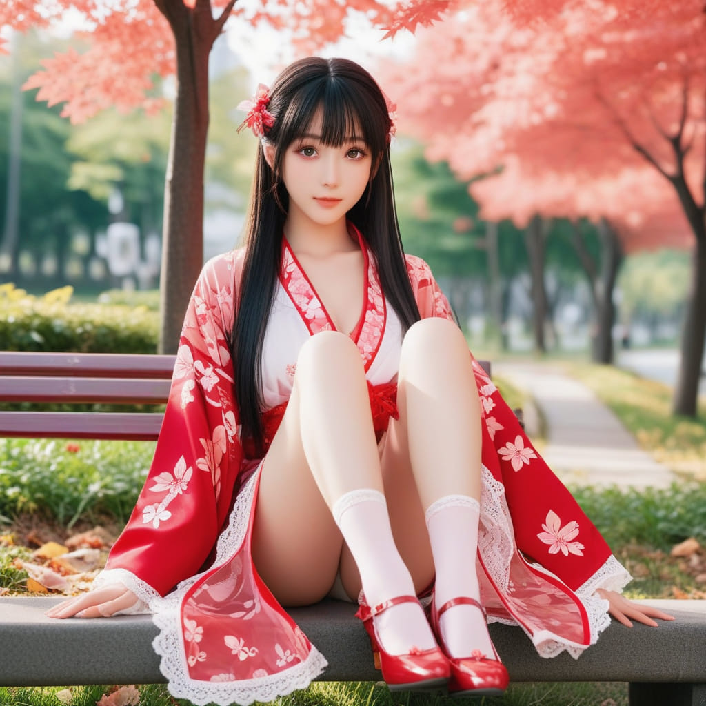 妹子出來散散心