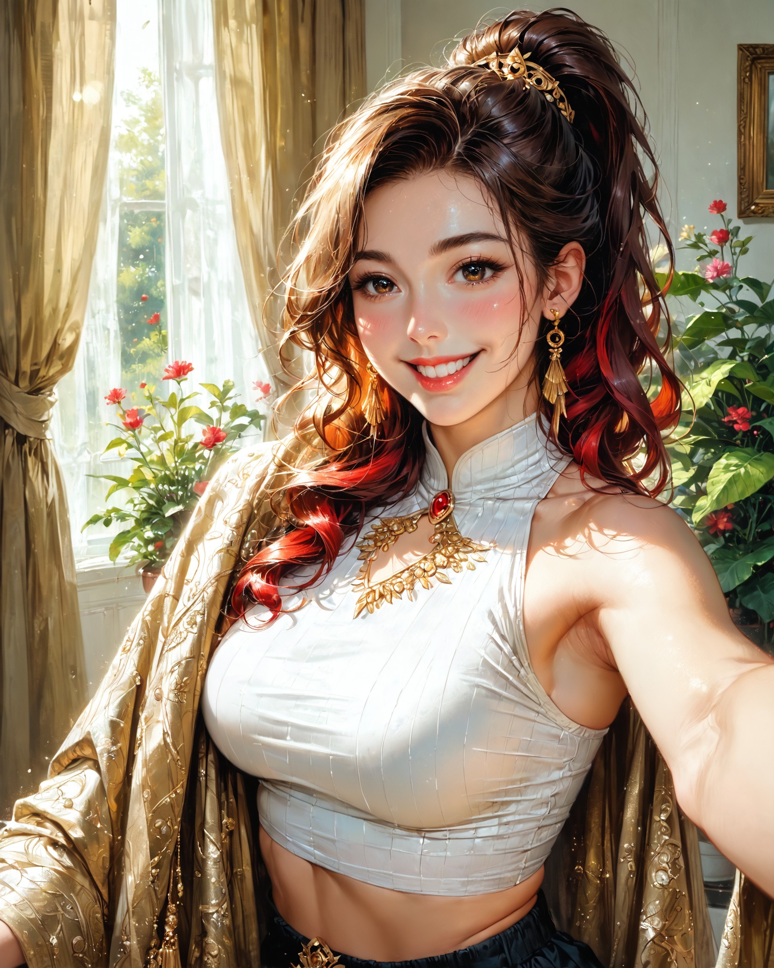 花園中的少女