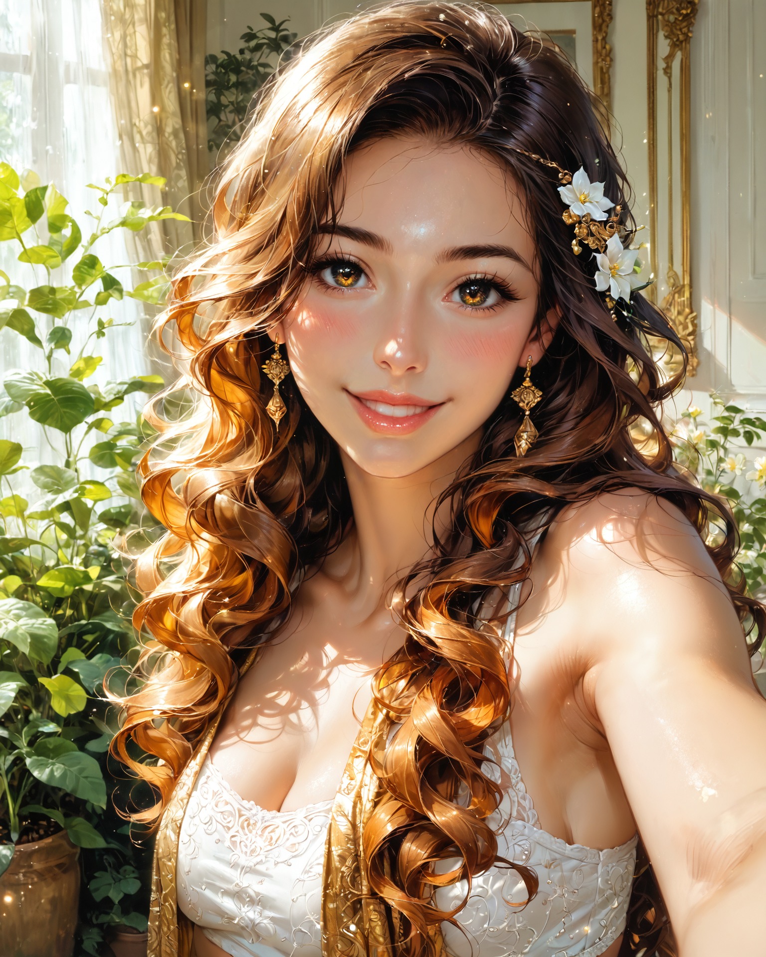 花園中的少女