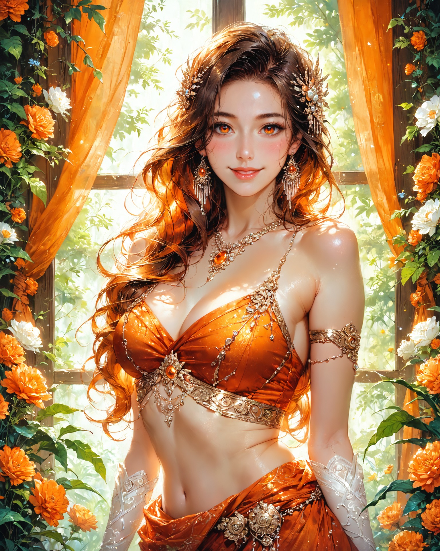花園中的少女