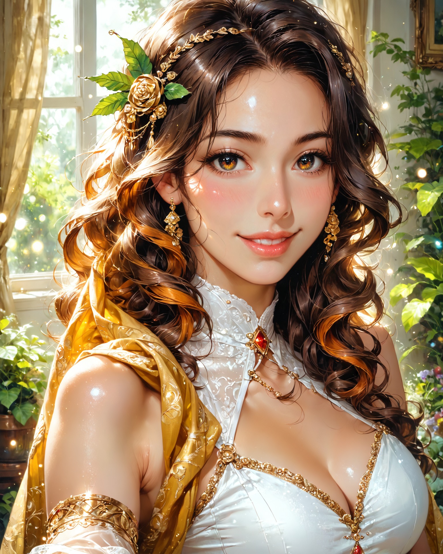 花園中的少女