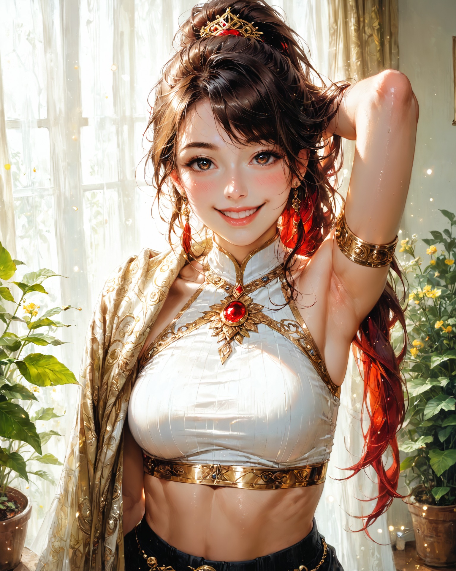 花園中的少女