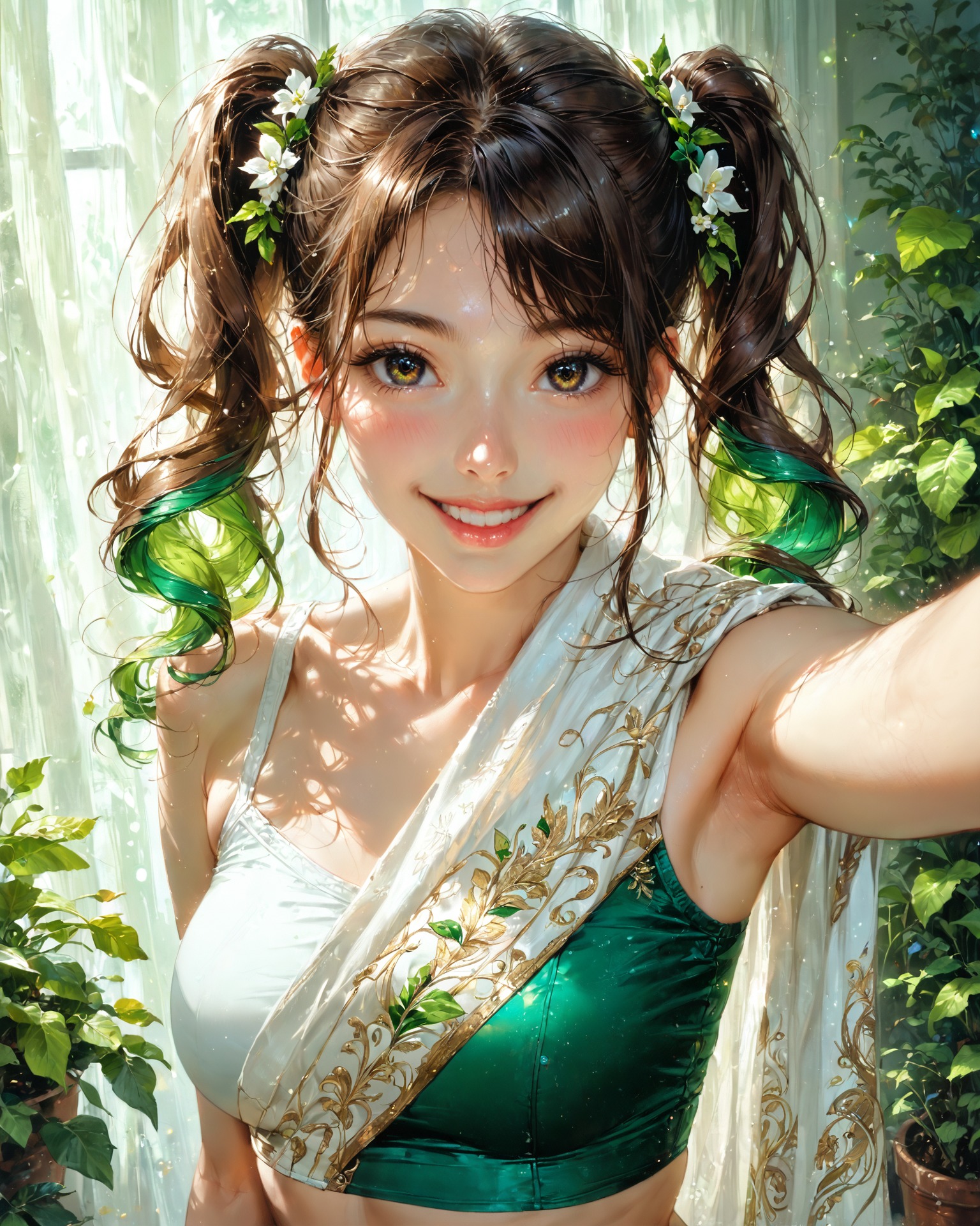 花園中的少女