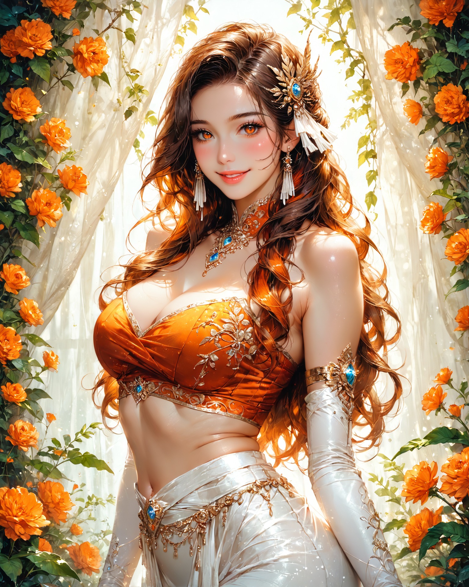 花園中的少女