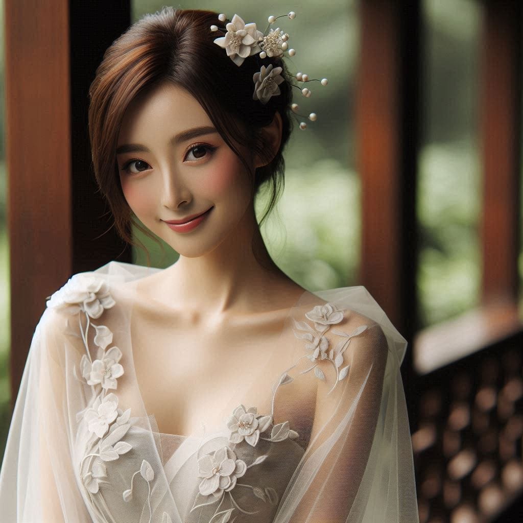 庭院巧遇妹子