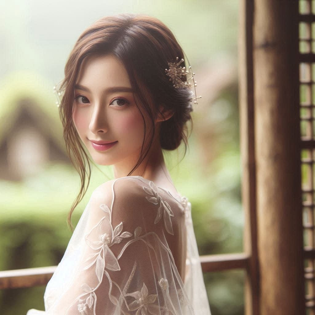 庭院巧遇妹子