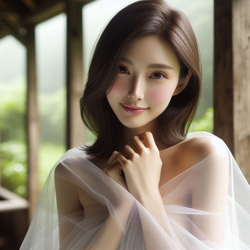 庭院巧遇妹子