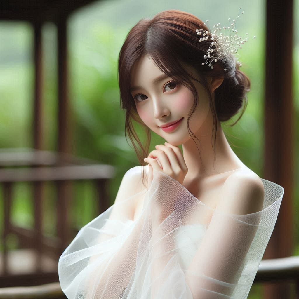 庭院巧遇妹子