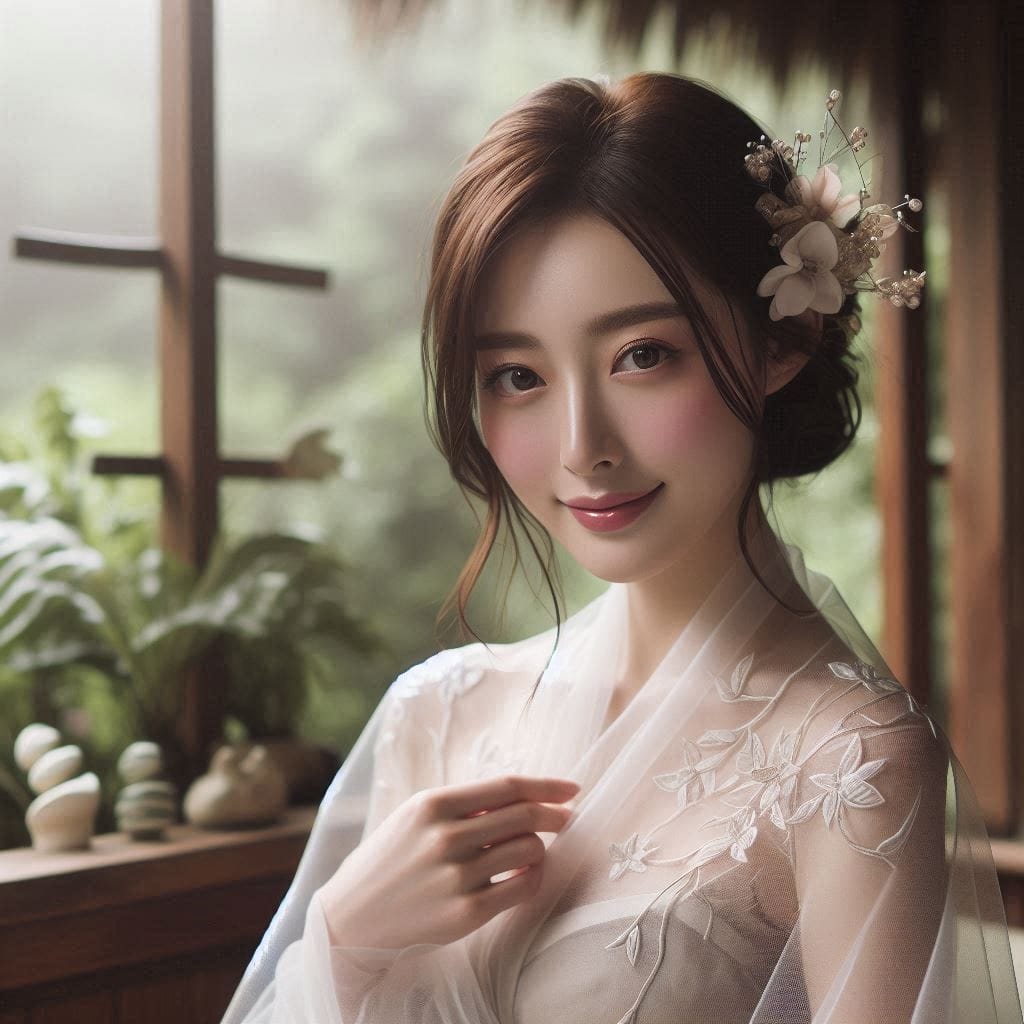 庭院巧遇妹子
