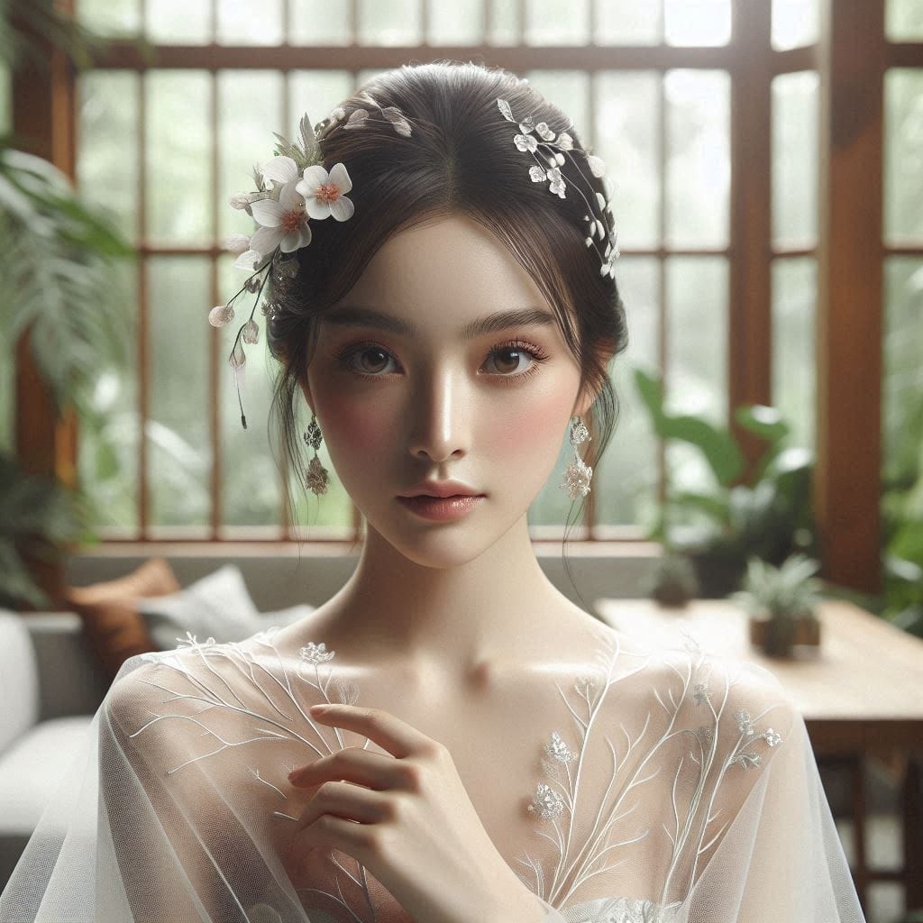 庭院巧遇妹子