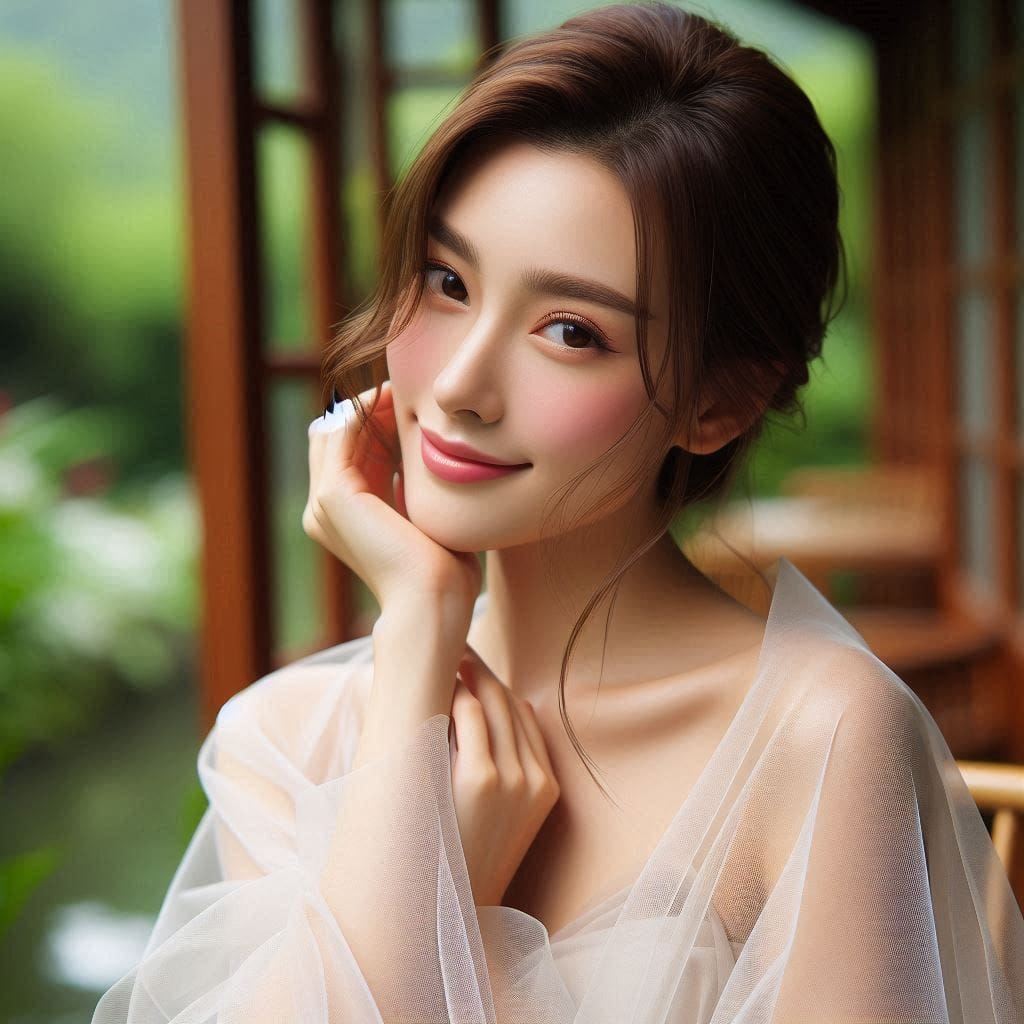 庭院巧遇妹子