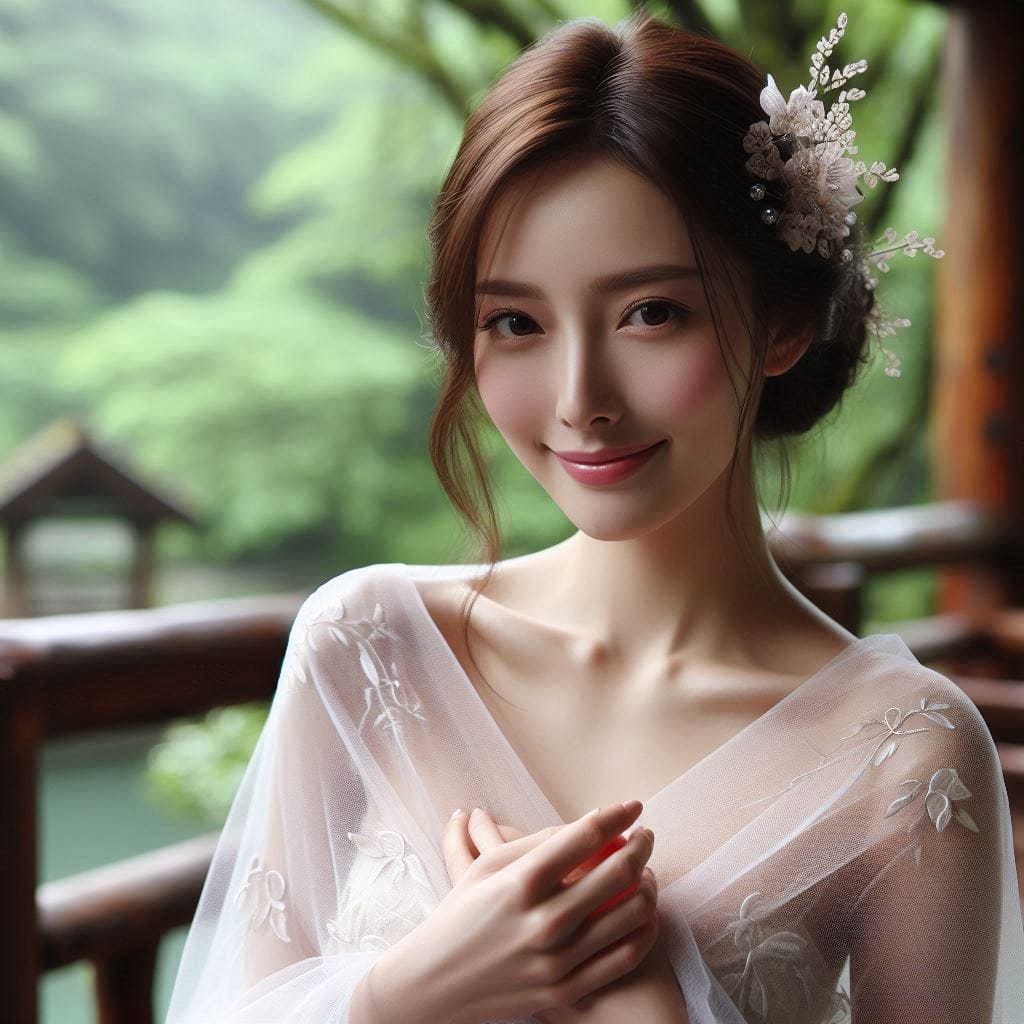 庭院巧遇妹子