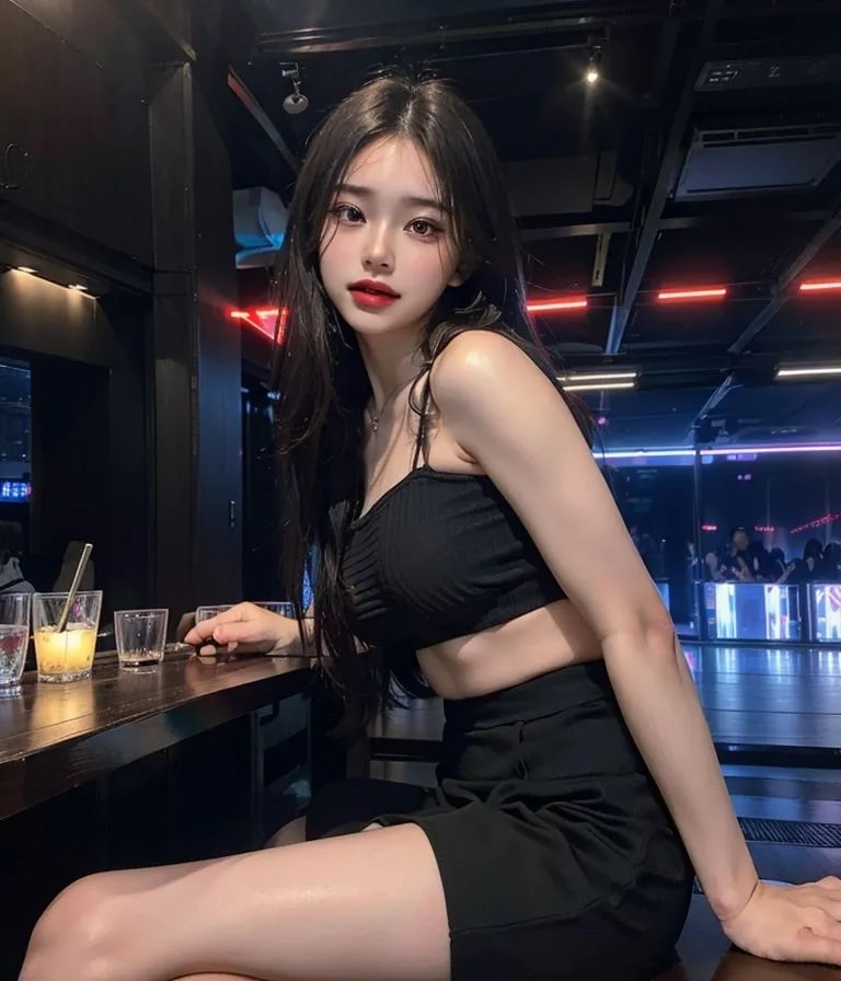 ★PATREON★ Glamorous Woman in Stylish Outfit at a Bar 2