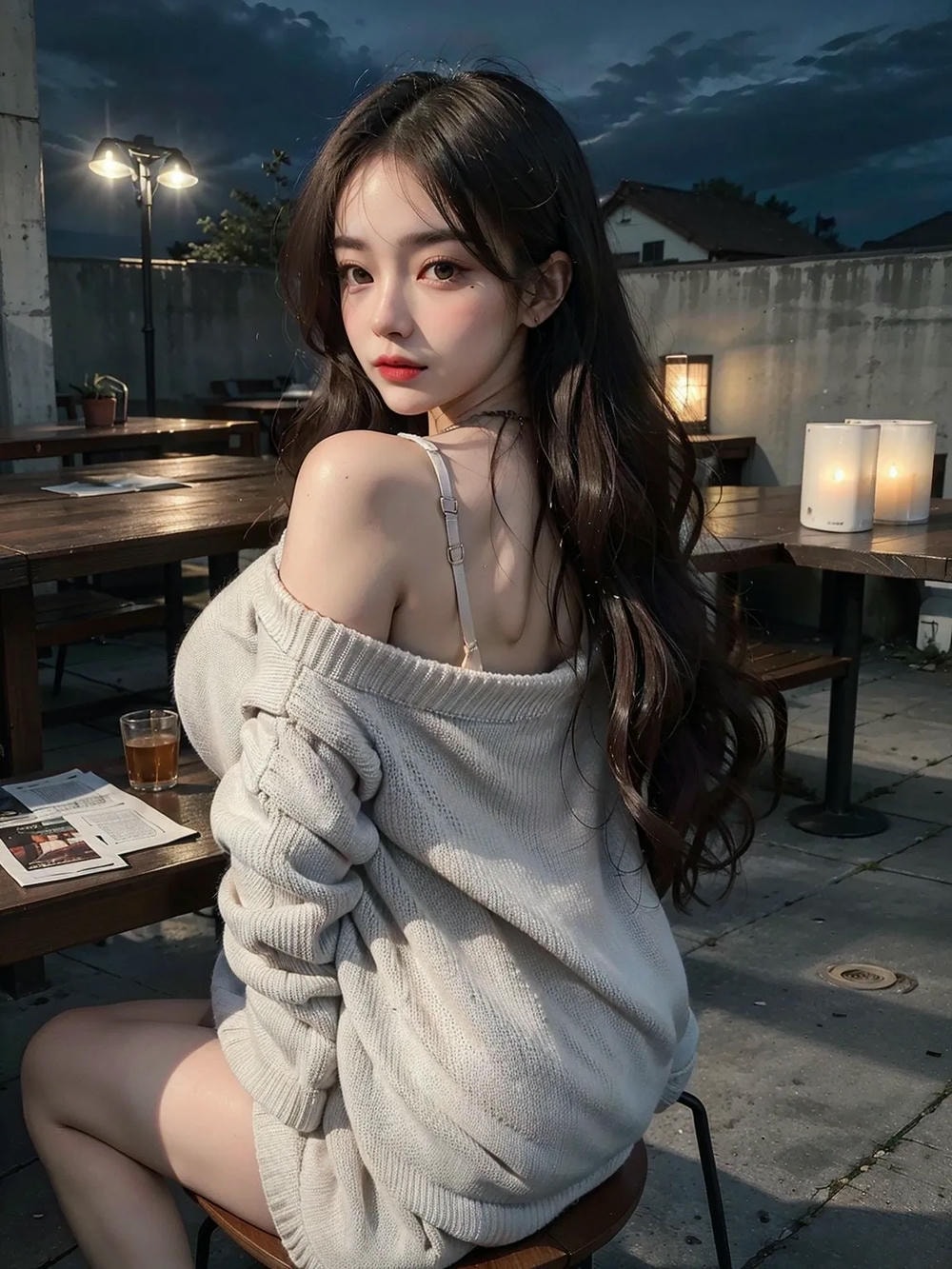 ★PATREON★ Nighttime Beauty in Knitwear 1