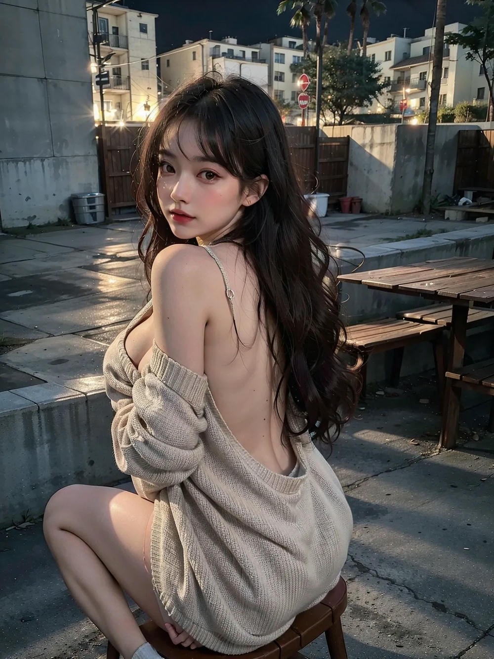 ★PATREON★ Nighttime Beauty in Knitwear 1