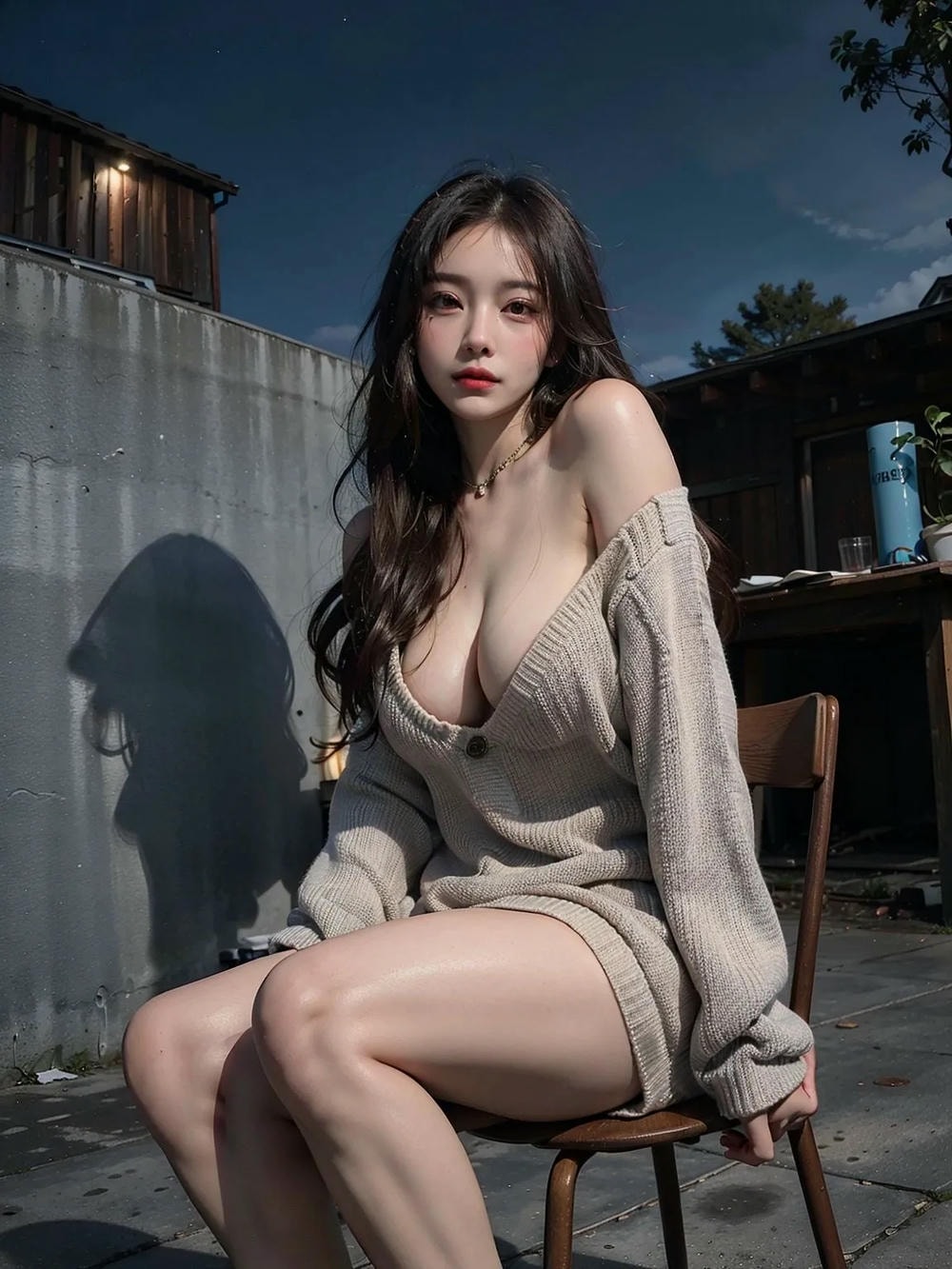 ★PATREON★ Nighttime Beauty in Knitwear 1