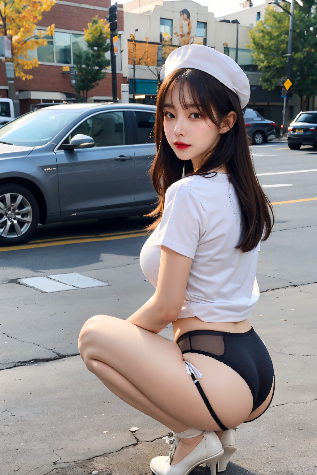 sitting ass