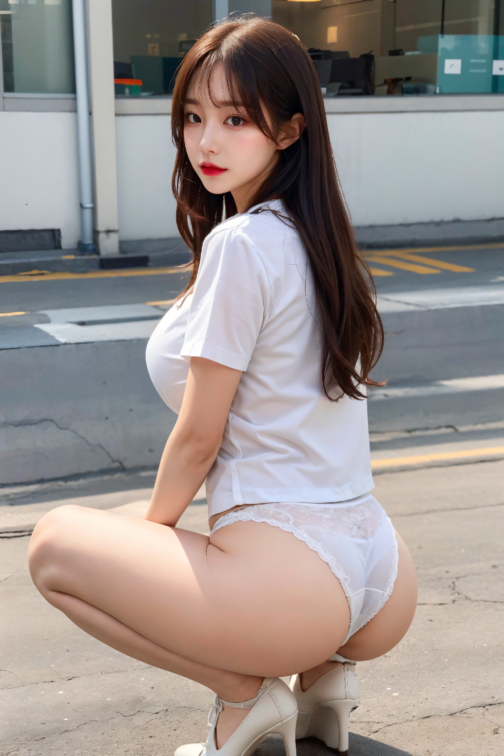 sitting ass
