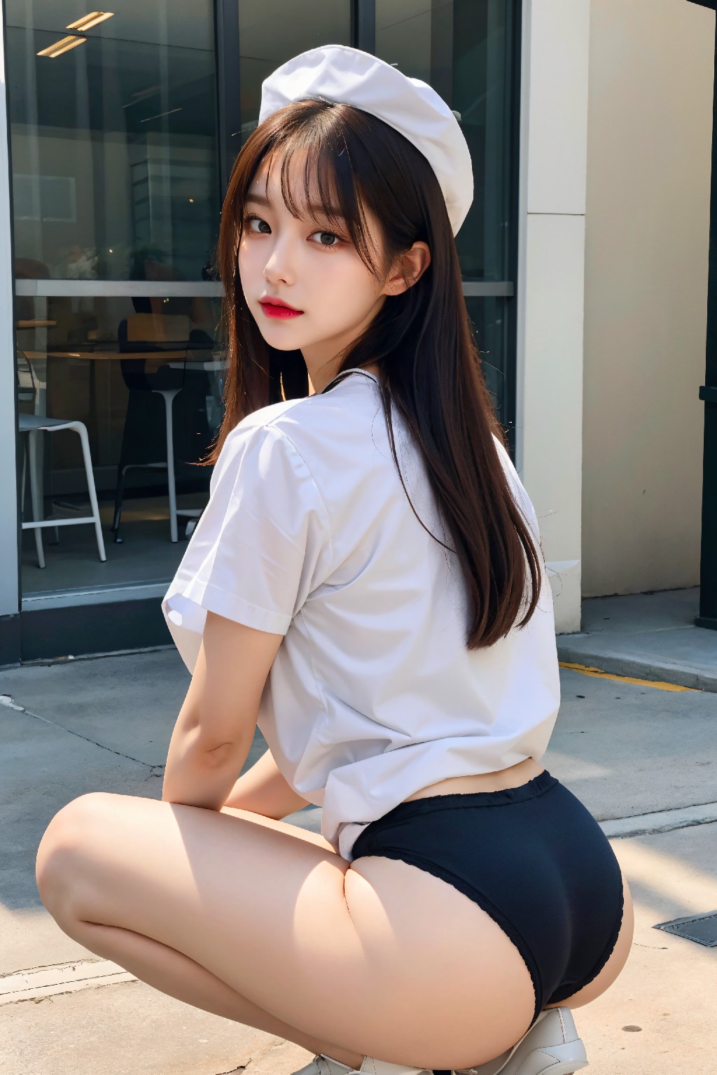 sitting ass