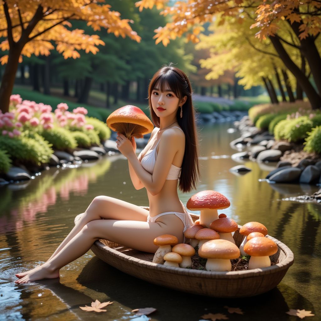 妹子採蘑菇．愈採愈大棵