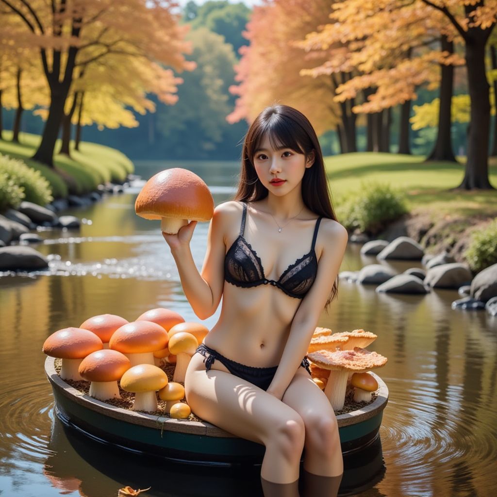 妹子採蘑菇．愈採愈大棵