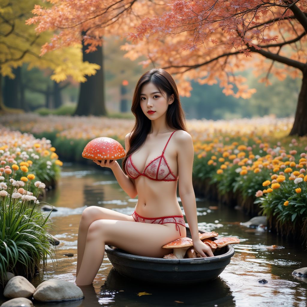 妹子採蘑菇．愈採愈大棵