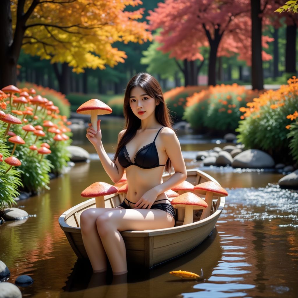 妹子採蘑菇．愈採愈大棵
