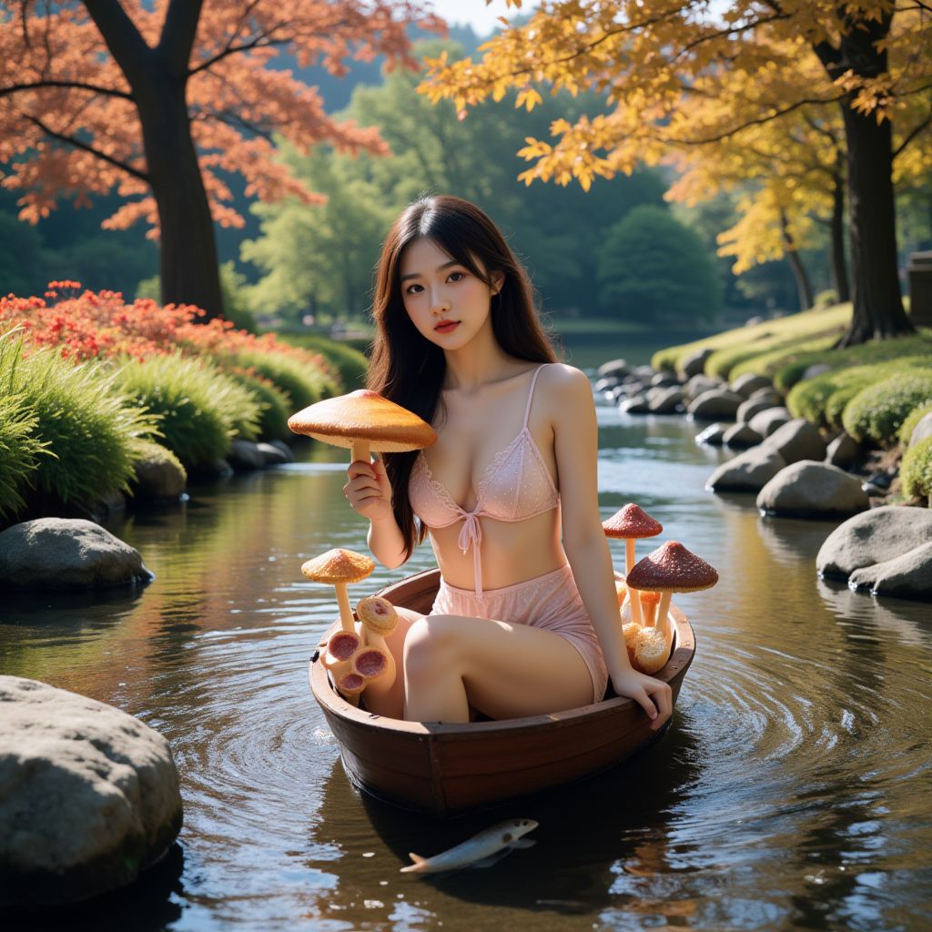 妹子採蘑菇．愈採愈大棵