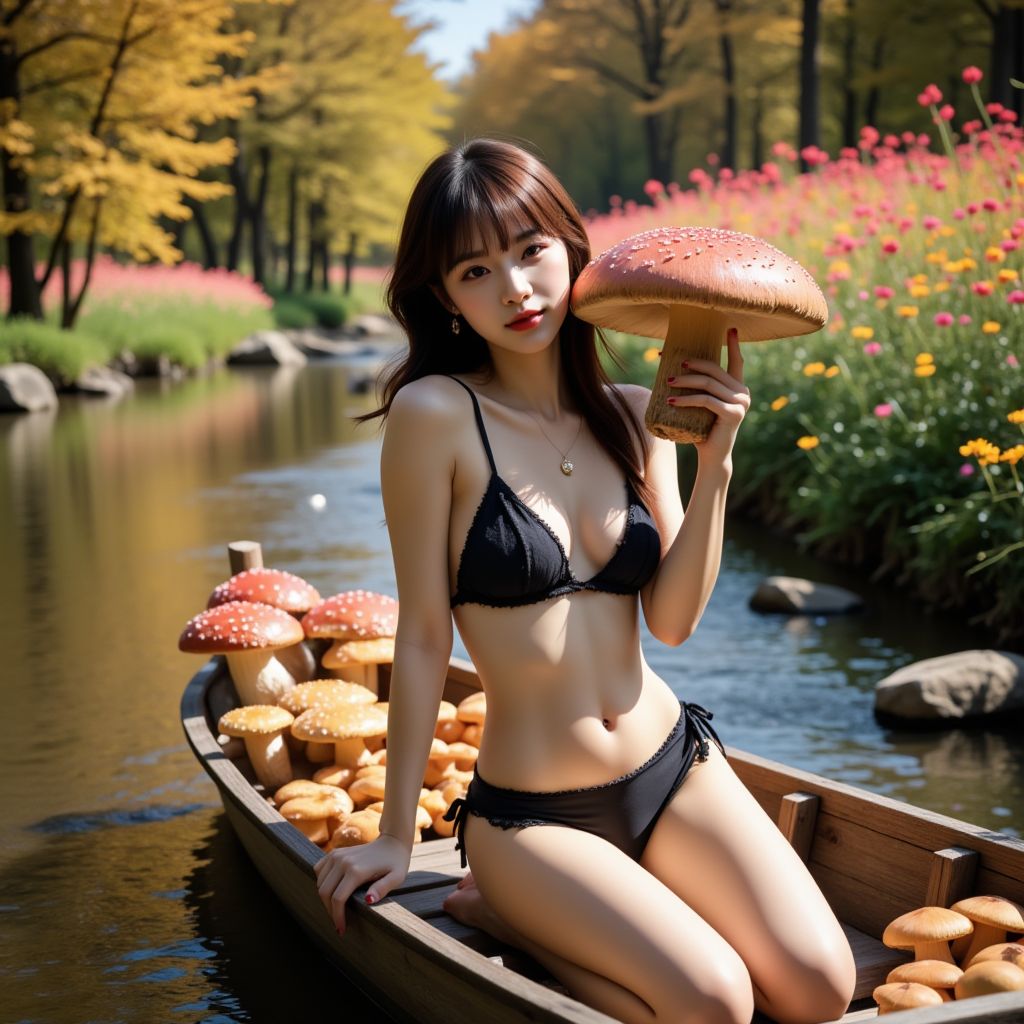 妹子採蘑菇．愈採愈大棵