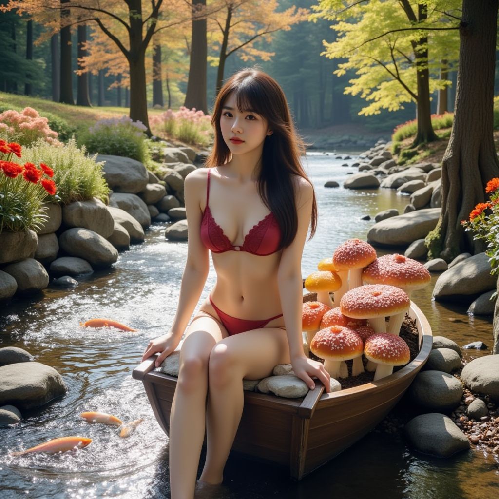 妹子採蘑菇．愈採愈大棵