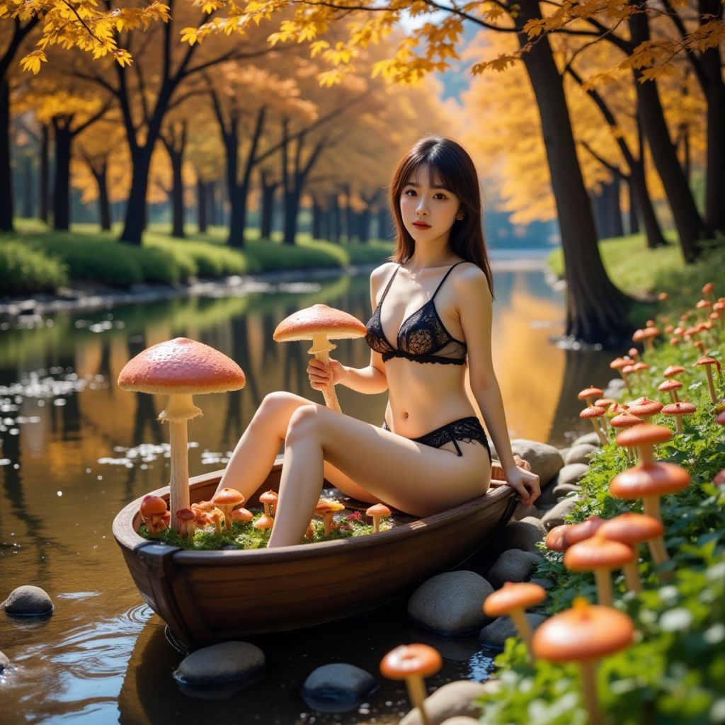 妹子採蘑菇．愈採愈大棵
