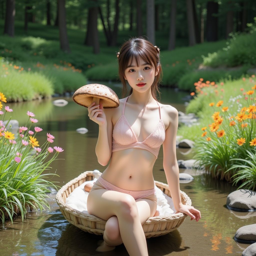 妹子採蘑菇．愈採愈大棵