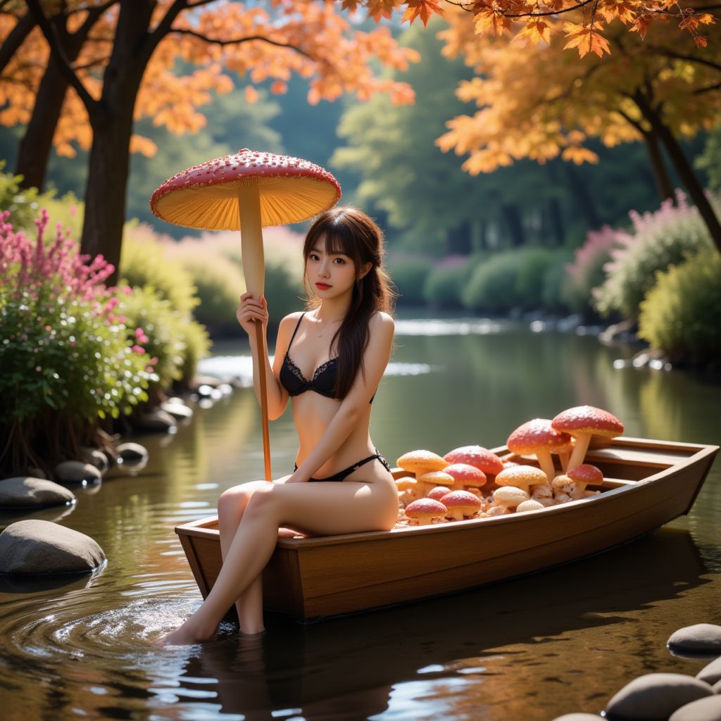 妹子採蘑菇．愈採愈大棵