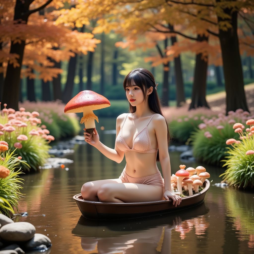 妹子採蘑菇．愈採愈大棵
