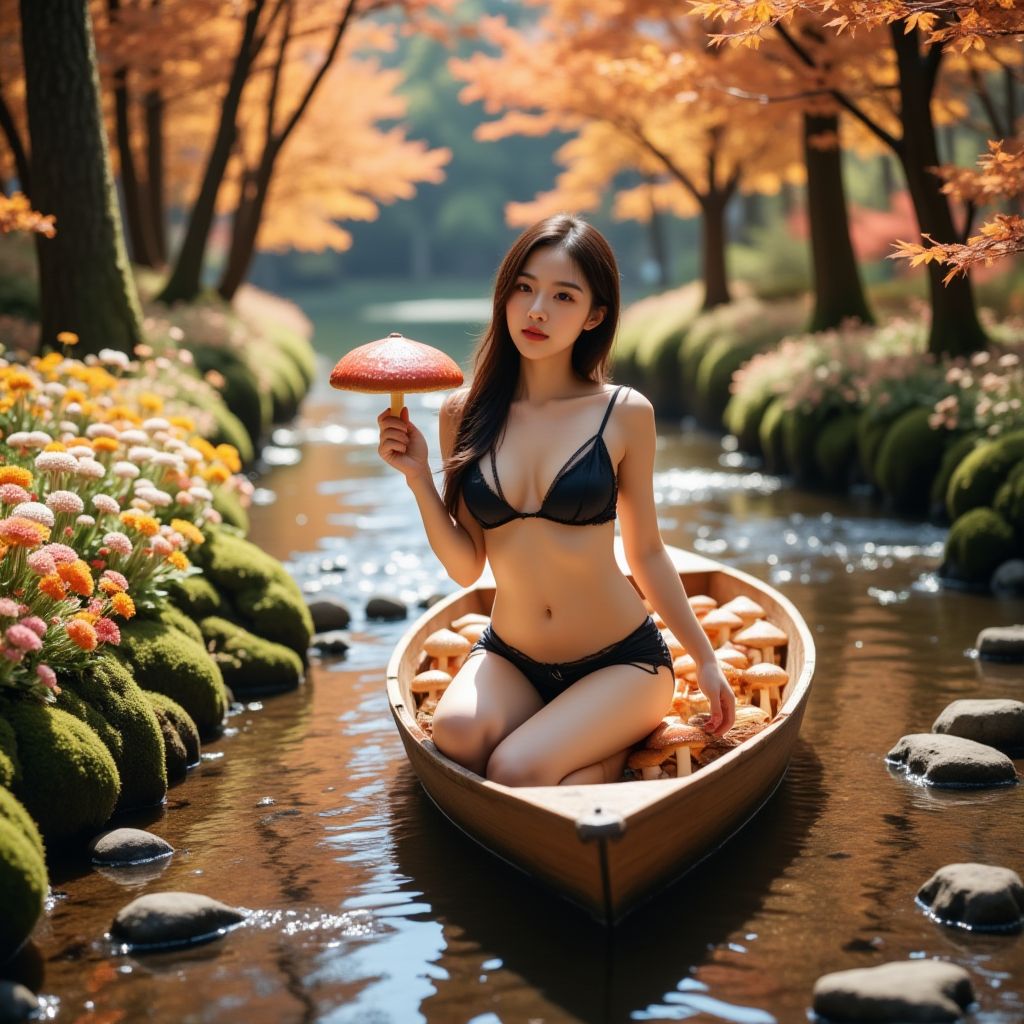 妹子採蘑菇．愈採愈大棵