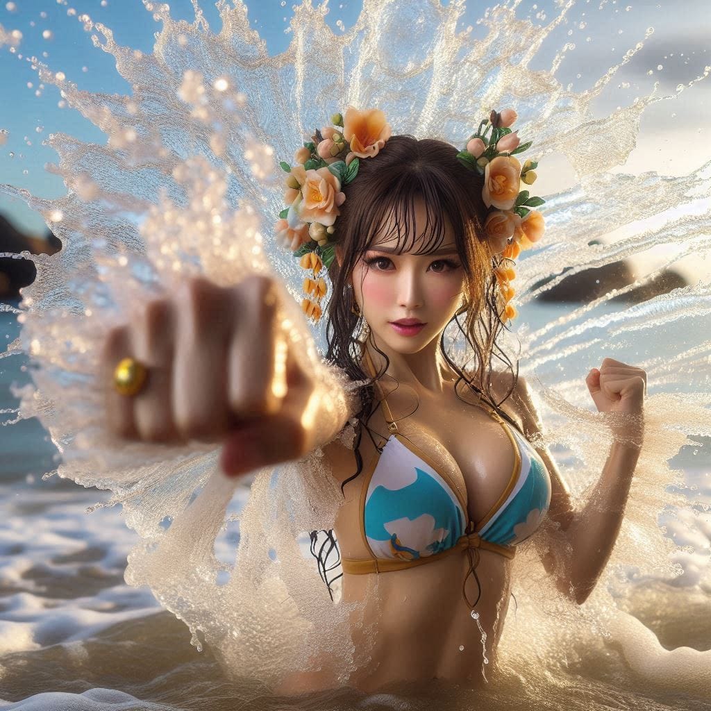 妹子練拳