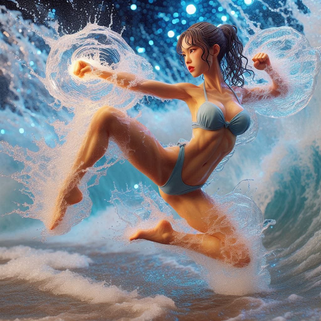 妹子練拳