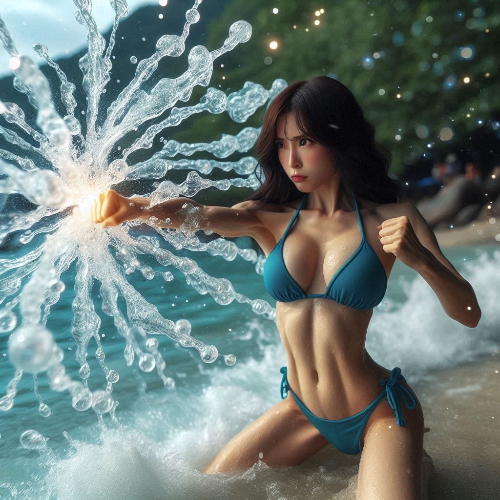 妹子練拳
